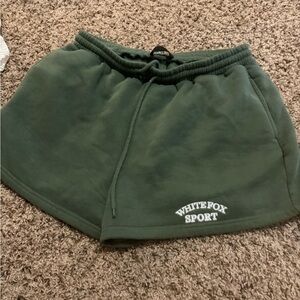 White fox green shorts size XL